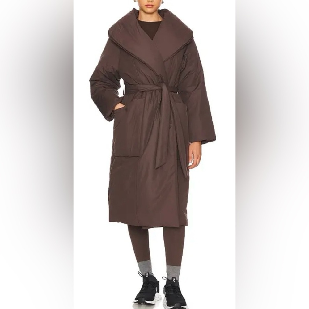 Varley Ana Long Wrap Puffer Coat